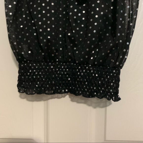 Agaci halter black & silver polka dots blouse s-M - Picture 10 of 10